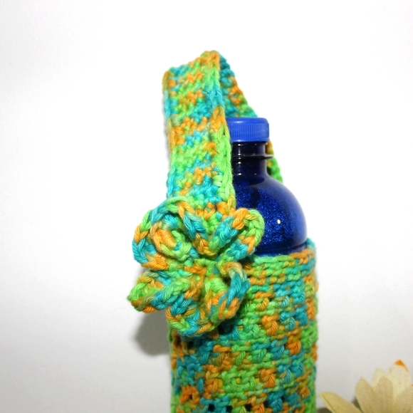 NEW Bottle Carrier/Holder HAND CRAFTED Crochet Handmade - Picture 3 of 16